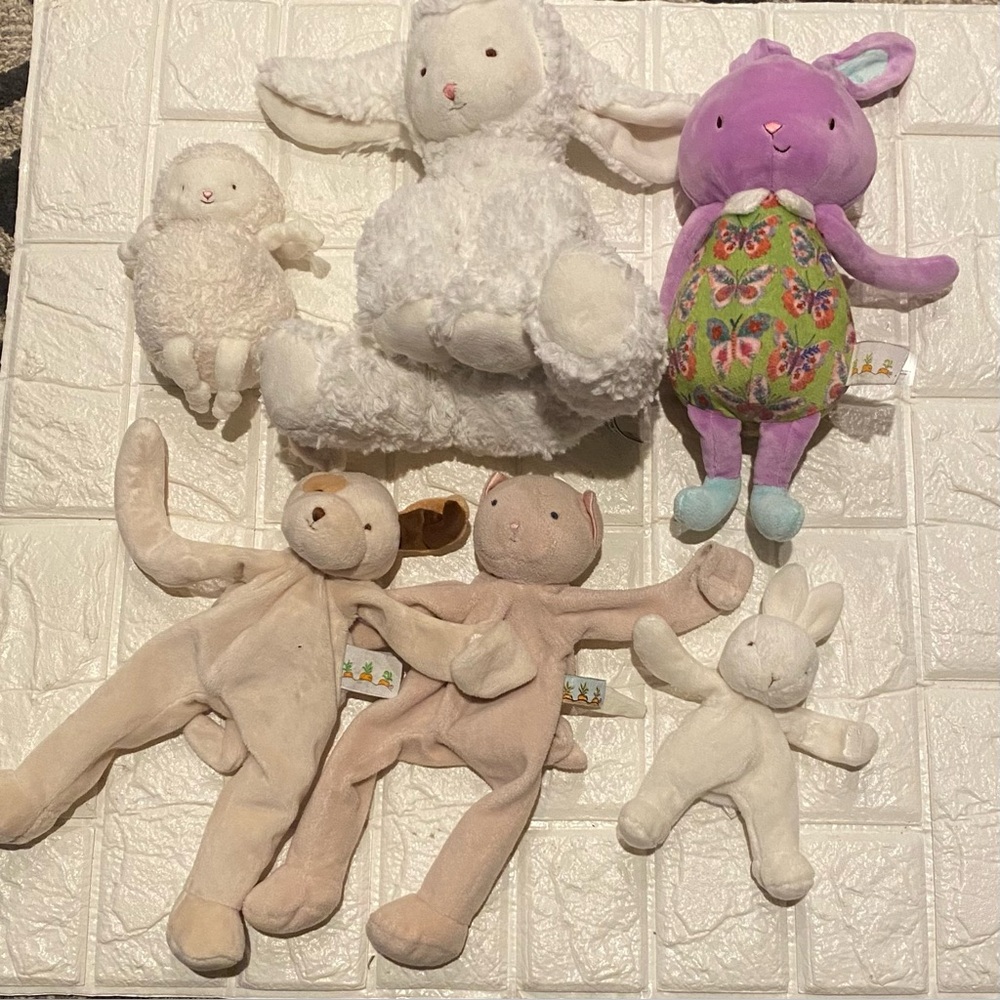 Bunnies by the Bay Plush Baby Toy Lot